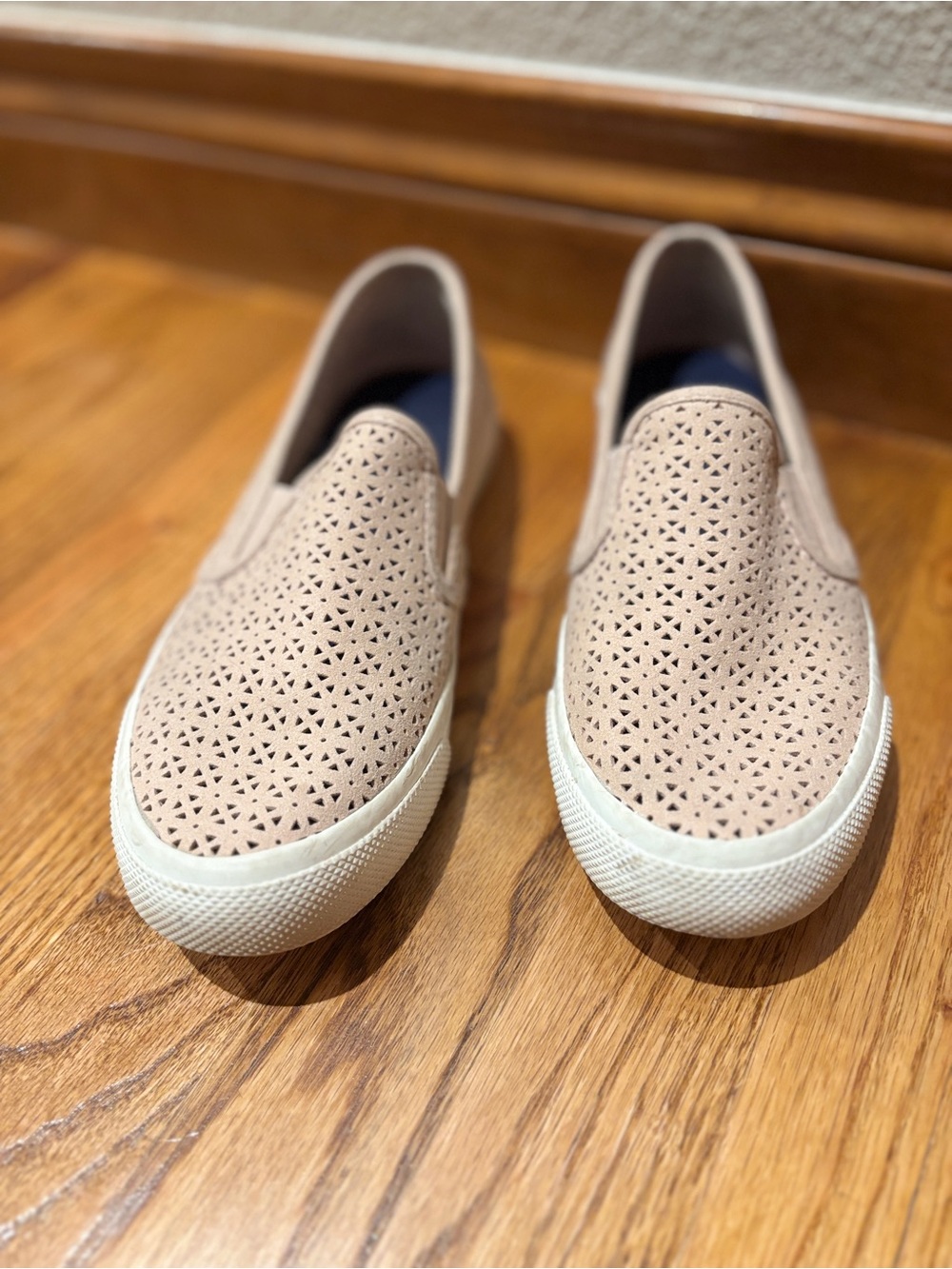 Sperry Laser-Cut Slip-On Sneakers - Nude Pink